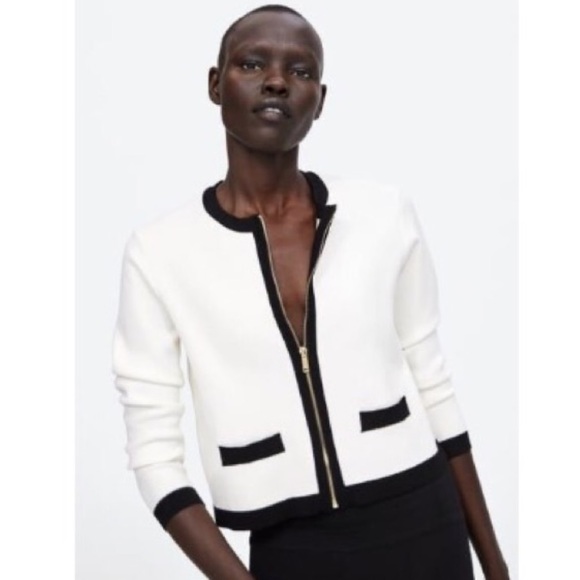 2 for $29 | Zara Knit Cardigan with Zipper - Picture 4 of 4